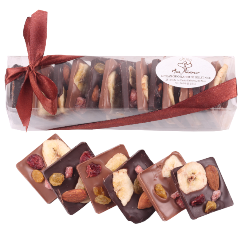 Mendiants chocolat noir et lait