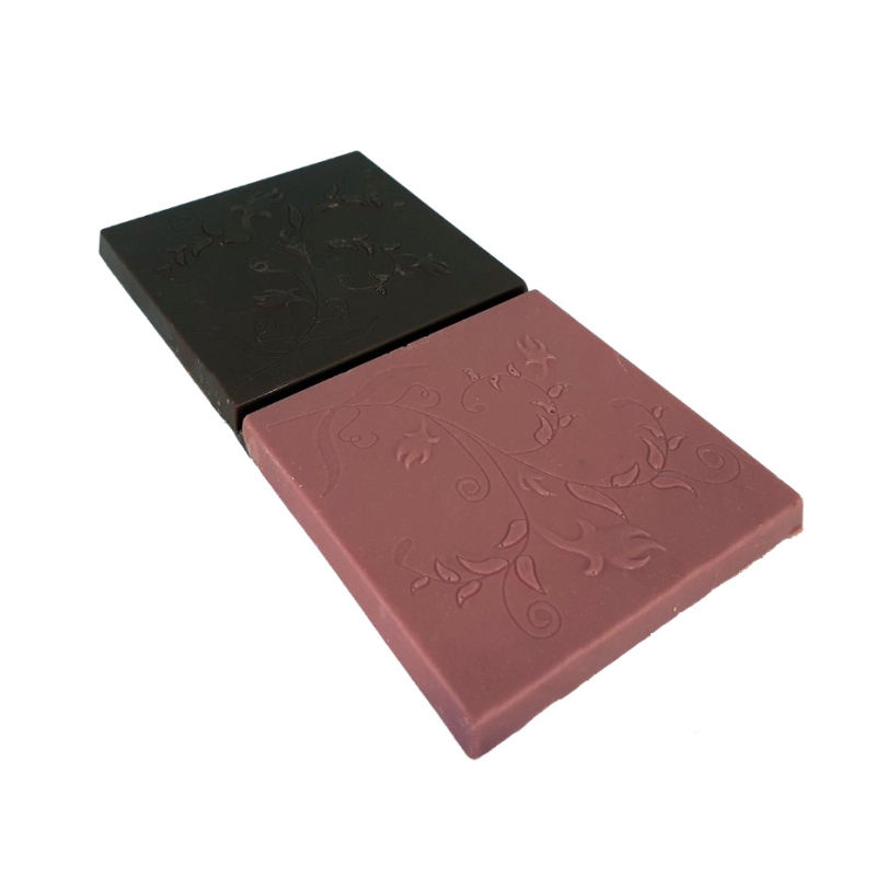 Tablette chocolat ruby - noir 72%