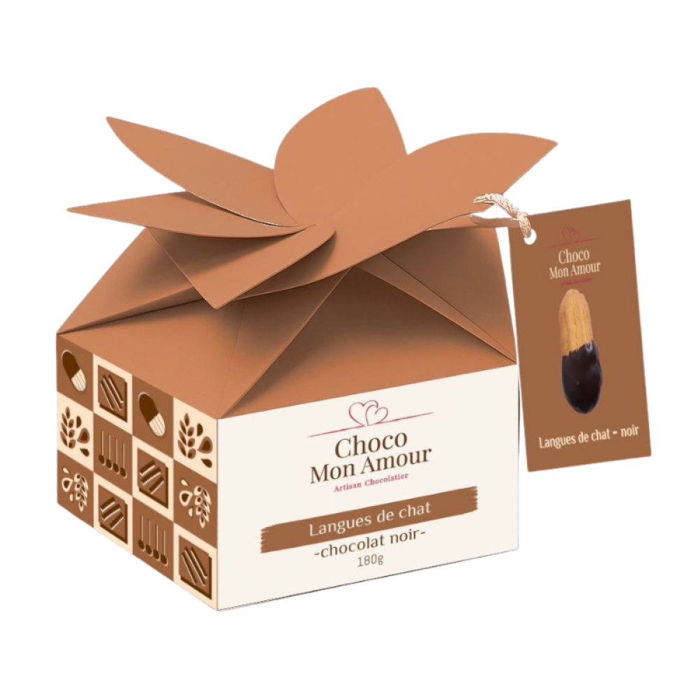 Langues de chat au chocolat noir