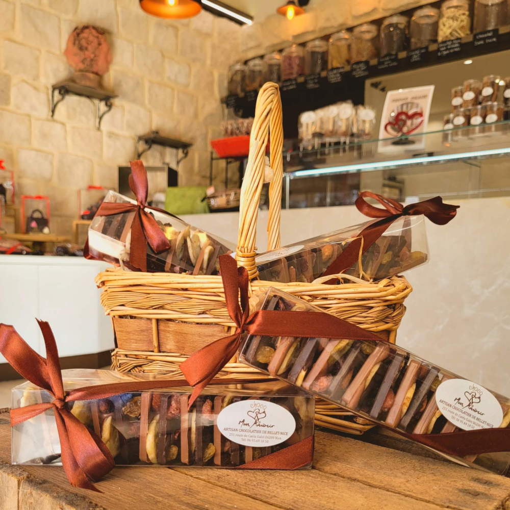 Mendiants chocolat noir et lait