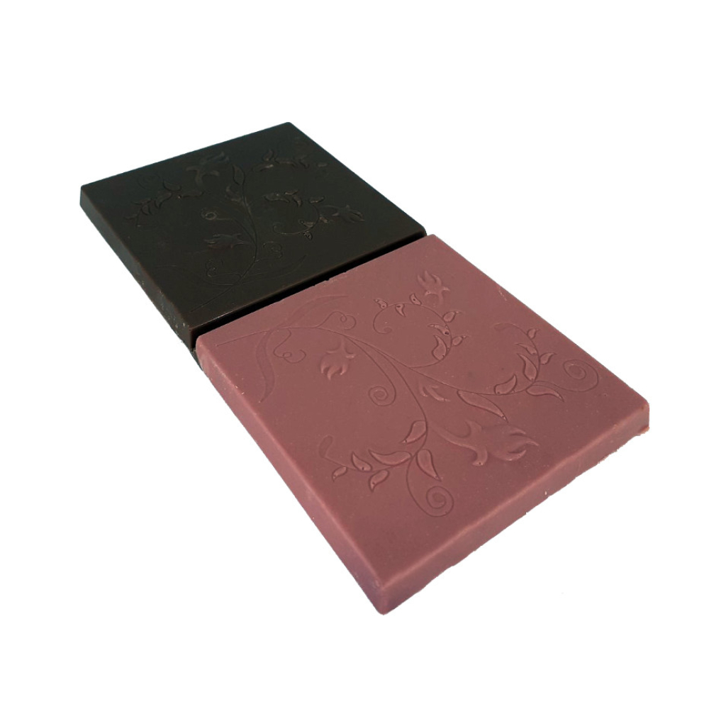 Tablette chocolat ruby - noir 72%